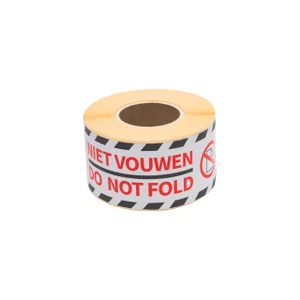 Waarschuwingsetiket Rillprint 46x125mm do not fold
