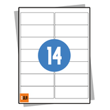 DULA Etiketten A4 14 stickers per vel 99,1x38,1mm 100 vel