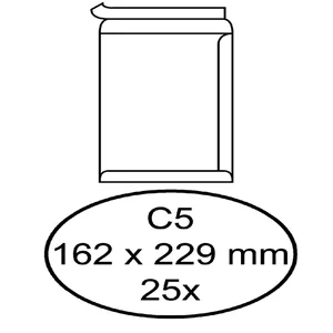 Envelop Quantore akte C5 162x229mm zelfklevend wit