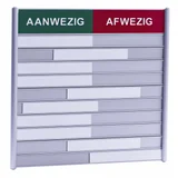 Aan- afwezigheidsbord voor 10 namen