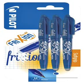 Rollerpen PILOT friXion medium blauw blister à 3 s