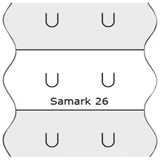 Prijsetiket 12x26mm Sato Samark afneembaar wit