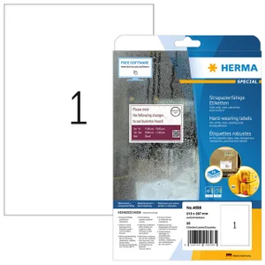Etiket HERMA 4698 210x297mm weerbestendig wit 25 s