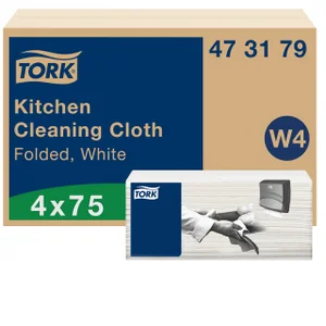 Reinigingsdoek Tork W4 Premium gevouwen 1-laags 4x