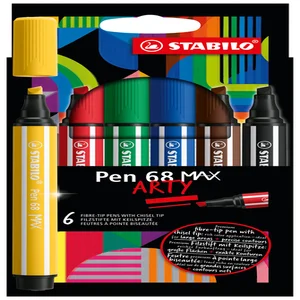 Viltstift STABILO Pen 68 Max Arty assorti etui à 6