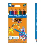 Kleurpotloden BicKids Evolution assorti etui à 12 stuks