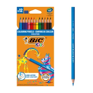 Kleurpotloden BicKids Evolution assorti etui à 12