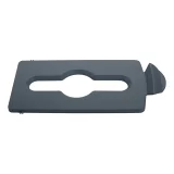 Deksel Rubbermaid Slim Jim Recyclestation inwerpopening voor gemengde recycling grijs