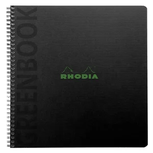 Notitieboek Rhodia Greenbook recycled A5+ lijn 160