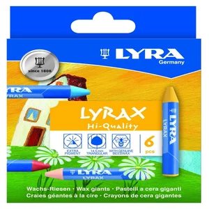 Waskrijt LYRA Lyrax Wax Giants set à 6 kleuren