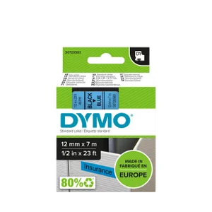 Labeltape Dymo LabelManager D1 polyester 12mm zwar