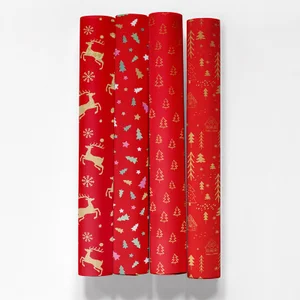 DULA kerst inpakpapier - 1,5mx70cm - Red X-mas