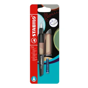 Vulpen STABILO Flow medium lichtbruin blister à 1