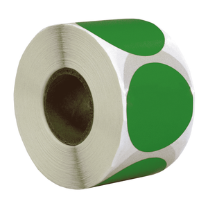 DULA Etiketten rond groen 35mm - 500 stickers op rol - Sluitzegel