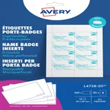 Badgekaart Avery L4728-20 60x90mm microperforatie 20 vel
