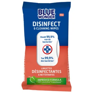 Desinfectiereinigerdoekjes Blue Wonder 72stuks