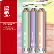 Potlood STABILO Swano grafiet HB met gumtop pastel
