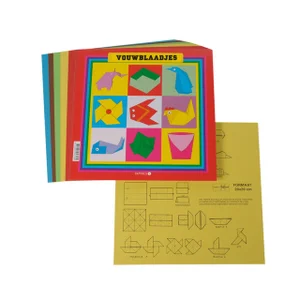 Vouwblaadjes vierkant 20x20cm 65gram assorti 90 ve