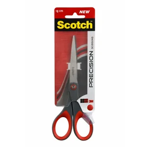 Schaar Scotch 18cm precision rood blister