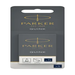 Inktpatroon Parker Quink blauwzwart blister à 5 st
