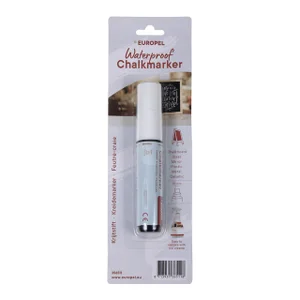 Krijtstift Europel watervast 15mm wit blister 1 st