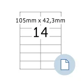 Etiket HERMA 8414 A4 EXPR 500 105x42.3mm wit 7000 stuks