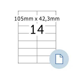 Etiket HERMA 8414 A4 EXPR 500 105x42.3mm wit 7000