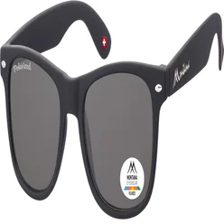 Zonnebril Montana met smoke gepolariseerd glas zwa