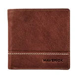 Portemonee Maverick Rough Gear compact kleingeldvak RFID leer bruin