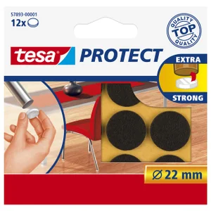Beschermvilt tesa® Protect anti-kras Ø22mm bruin