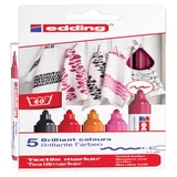 Textielmarker edding 4500 rond 2-3mm warm assorti 5 stuks