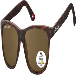 Zonnebril Montana met bruin gepolariseerd glas mat
