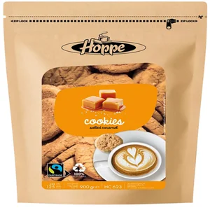 Koekjes Hoppe Cookies fairtrade caramel zeezout ci