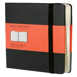 Adresboek Moleskine pocket 90x140mm hard cover zwa