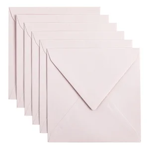 Envelop Papicolor 140x140mm lichtroze pak à 6 stuk