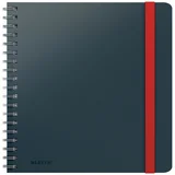 Notitieboek Leitz Cosy B5 160blz 100gr spiraal lijn grijs