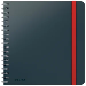 Notitieboek Leitz Cosy B5 160 blz spiraal lijn gri