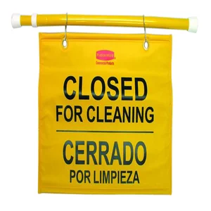 Waarschuwingsvlag hangend meertalig closed for cle