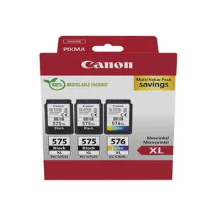 Inktcartridge Canon PG-575XL + CL-576XL 2x zw+kleu