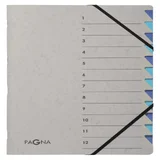 Sorteermap Pagna Easy A4 12 tabs lichtblauw/donkerblauw