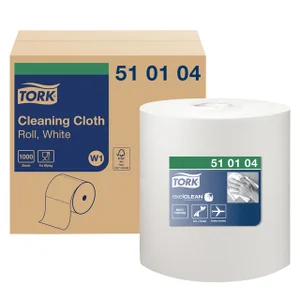 Reinigingsdoek Tork W1 Premium 1-laags 380m wit 51