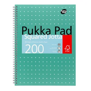 Collegeblok Pukka Pad Jotta A4 ruit 5x5mm 4-gaats