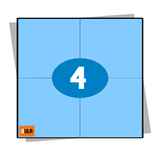 DULA Etiketten A4 - 4 Stickers per vel - blauw - 105x148mm 100 vel