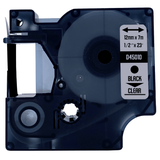 DULA - Dymo D1 45010 / S0720500 Zwart op transparant 12mm x 7m