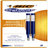 Gelschrijvervulling Bic voor diverse gelpennen M blauw blister à 2st