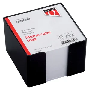 Memokubus Quantore 10x10x9cm zwart met 900vel