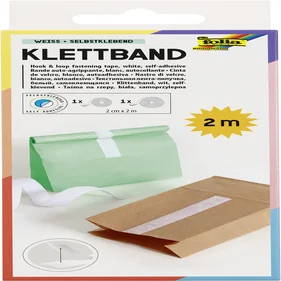 Klittenband Folia 20mmx2m wit 2 rollen