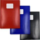 DULA Schriften A4 Lijn - Rood Blauw Zwart - 5 pak