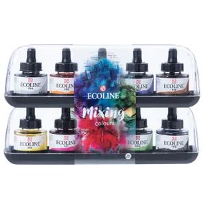 Inkt Talens Ecoline met pipet additional set à 10