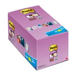 Memoblok Post-it 655 Super Sticky 76x127mm geel 14+2 gratis